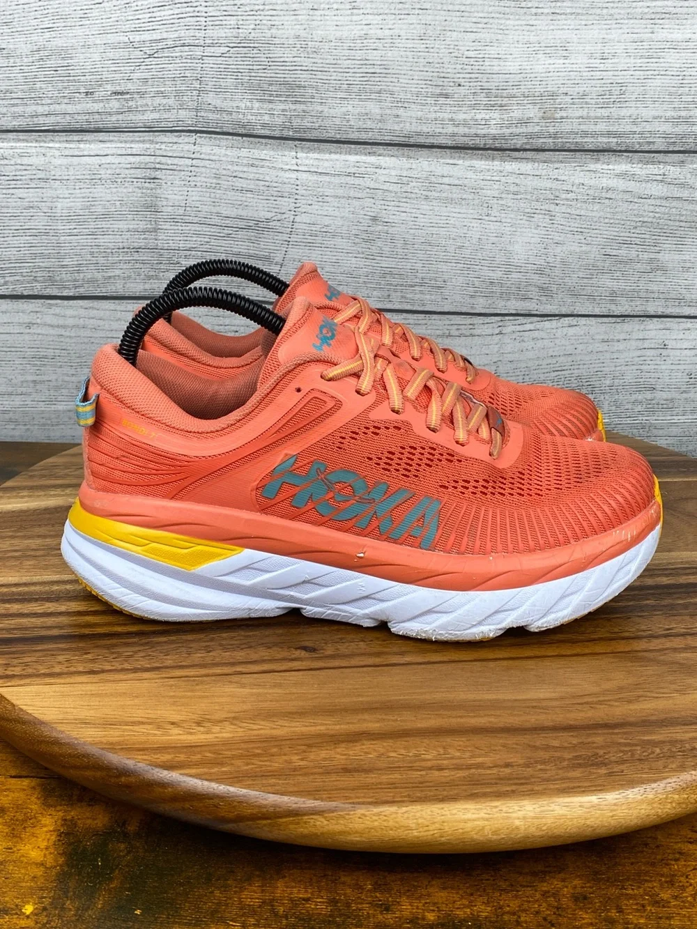 HOKA One One Bondi 7 Coastal Shade Orange Running Shoe Women’s Size 7